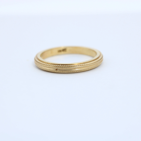Vintage Wedding Band 14K Yellow Gold Size 5