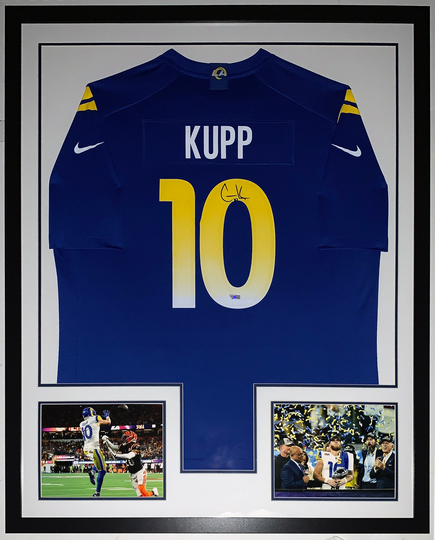 Cooper Kupp Signed Nike 2022 Los Angeles Rams Super Bowl Lvi Jersey - Fanatics Coa Authenticated Professionally Framed & Touchdown 8x10