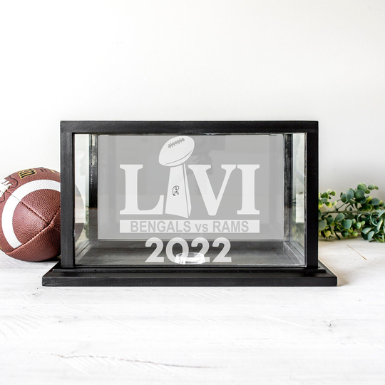 Superbowl Lvi | 2022 Personalized Football Case| Custom Display|| Gift For Husband| Anniversary