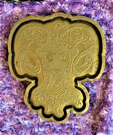 Ram Lady Deep Tray Mold/Ram Rolling Tray/Ram Girl Mold/Rolling Mold/Zodiac Mold/Etched Mold