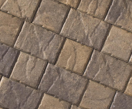 CastleLite Carriage Stone 9-in L x 6-in W x 2-in H Tahoe Blend Concrete Paver in Brown | Q070.111.69.F3