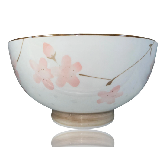 Japanese Sakura Pink Cherry Blossoms Ramen Udong Noodles Bowls For Asian Dining Soup Rice Pasta Salad Collection