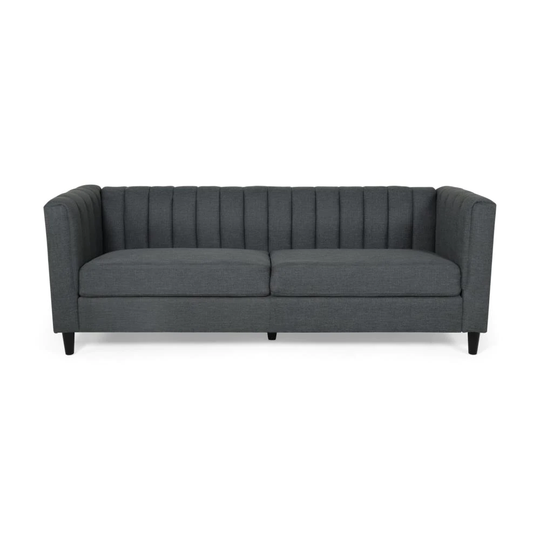 Best Selling Home Decor Humboldt Modern Dark Gray and Dark Brown Polyester/Blend Sofa | 312155