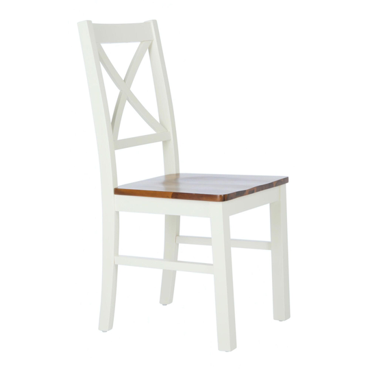 White and Natural Wood Cortland Dining Chairs Set of 2 by World Market
