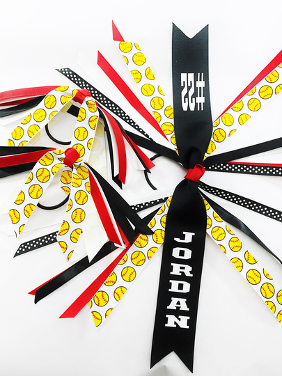 Team Streamers, Softball Bow, Sports Bows, Hair Volleyball Tie, Lacrosse Streamer, Streamer, Gift, Soccer Bow