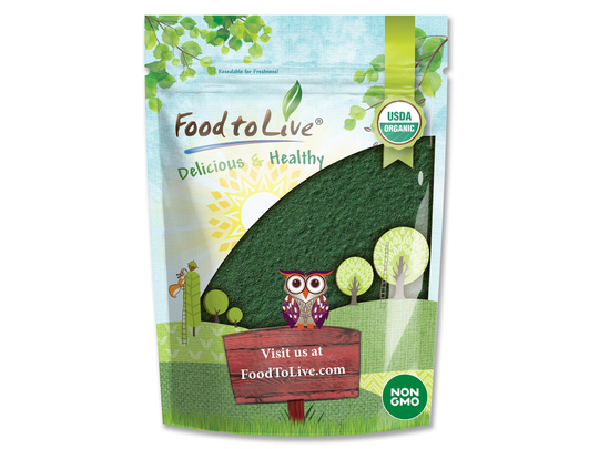 Organic Spirulina Powder Non-Gmo, Kosher, Raw Blue-Green Algae, Vegan, Bulk, Non-Irradiated, Pure Vegan Green Protein