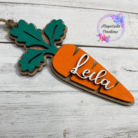 Custom Easter Basket Tags, Gift Tag, Carrot Personalized Tags Name, Decoration, Gifts