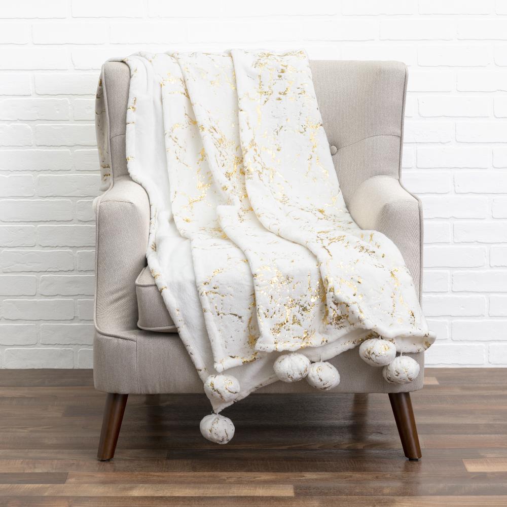 Inspire Me! Home Decor Rami Gold Blend Throw | FMTHR-RAMI-GD