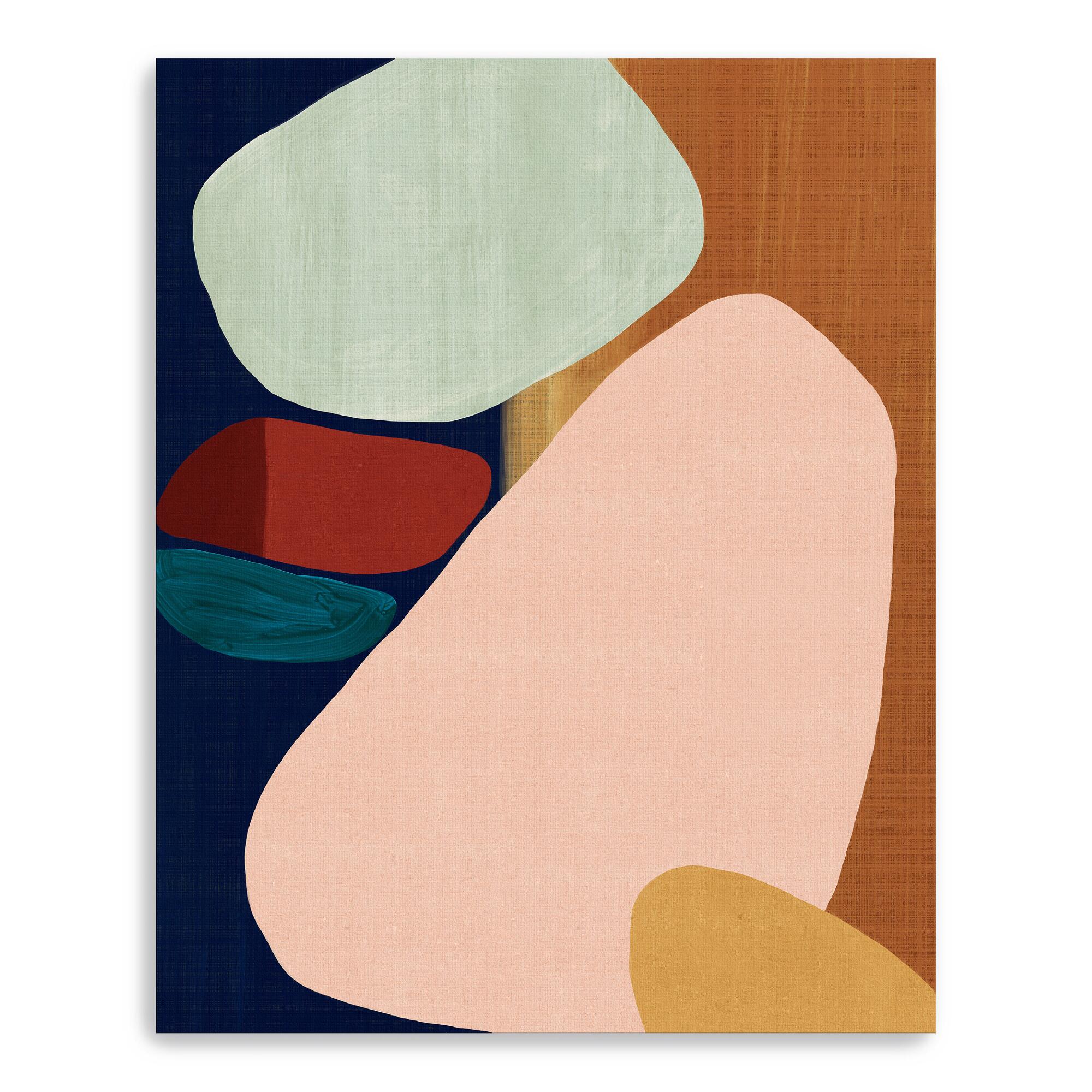 Stacking Pebbles II Abstract Canvas Wall Art - Medium by World Market