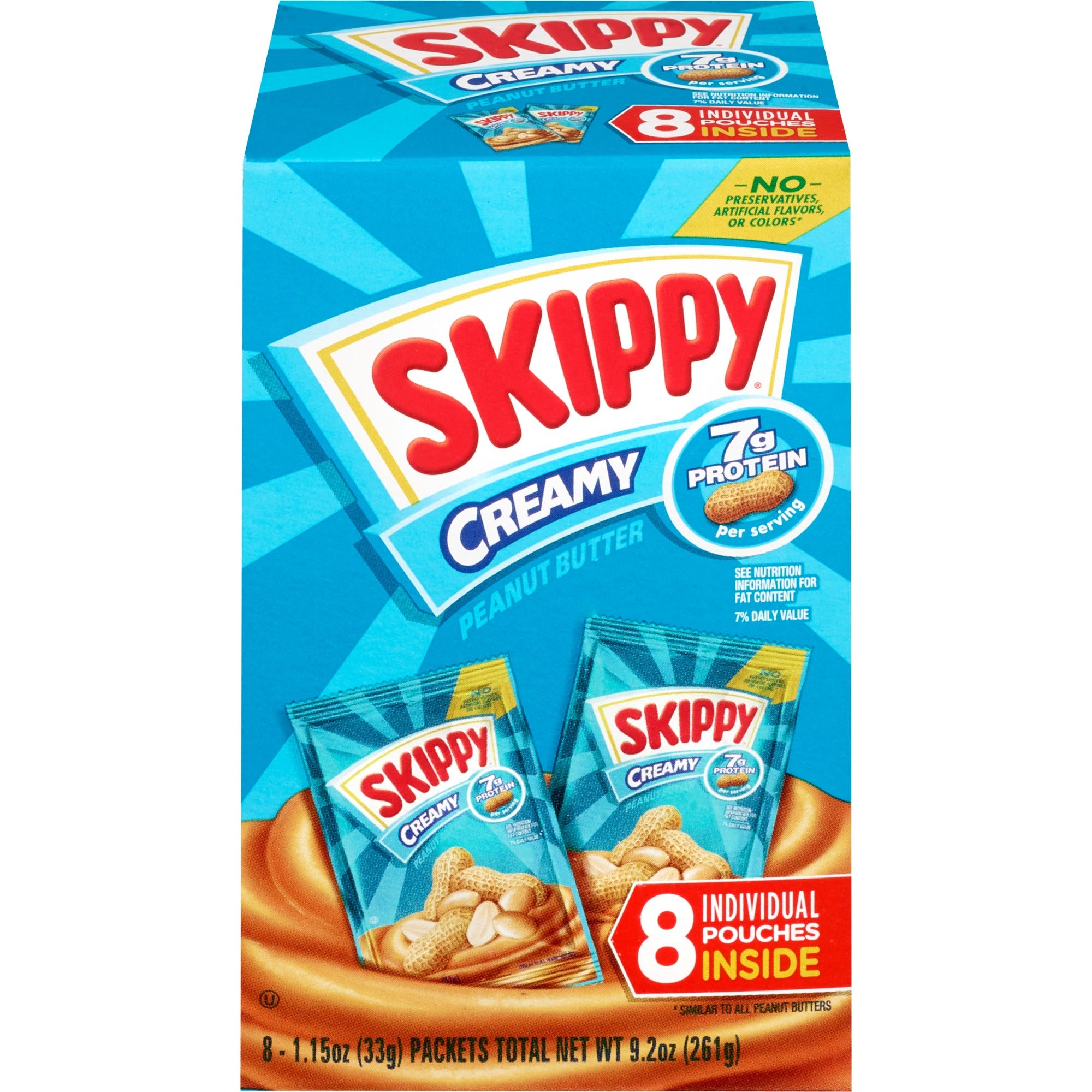 Skippy Peanut Butter Squeeze Packets, 1.15 oz - 8 pk