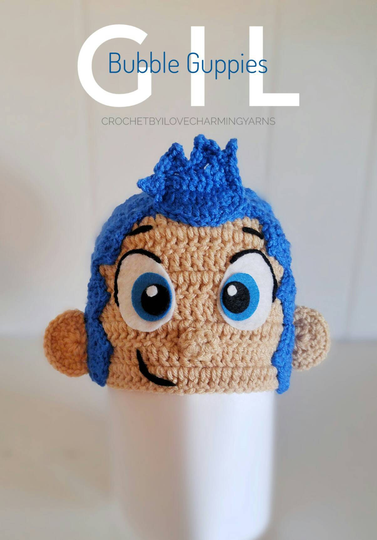 Gil Bubble Guppies, Guppies Hat, Crochet Costume, Hat. Mermaid Hat