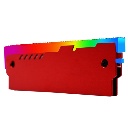 5/12V RGB Backlight Computer RAM Memory Bar Heat Sink Radiator for DDR3/DDR4 - red, 5v