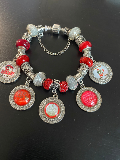 Winston Salem State University Rams Alumni European Style Bracelet 21cm