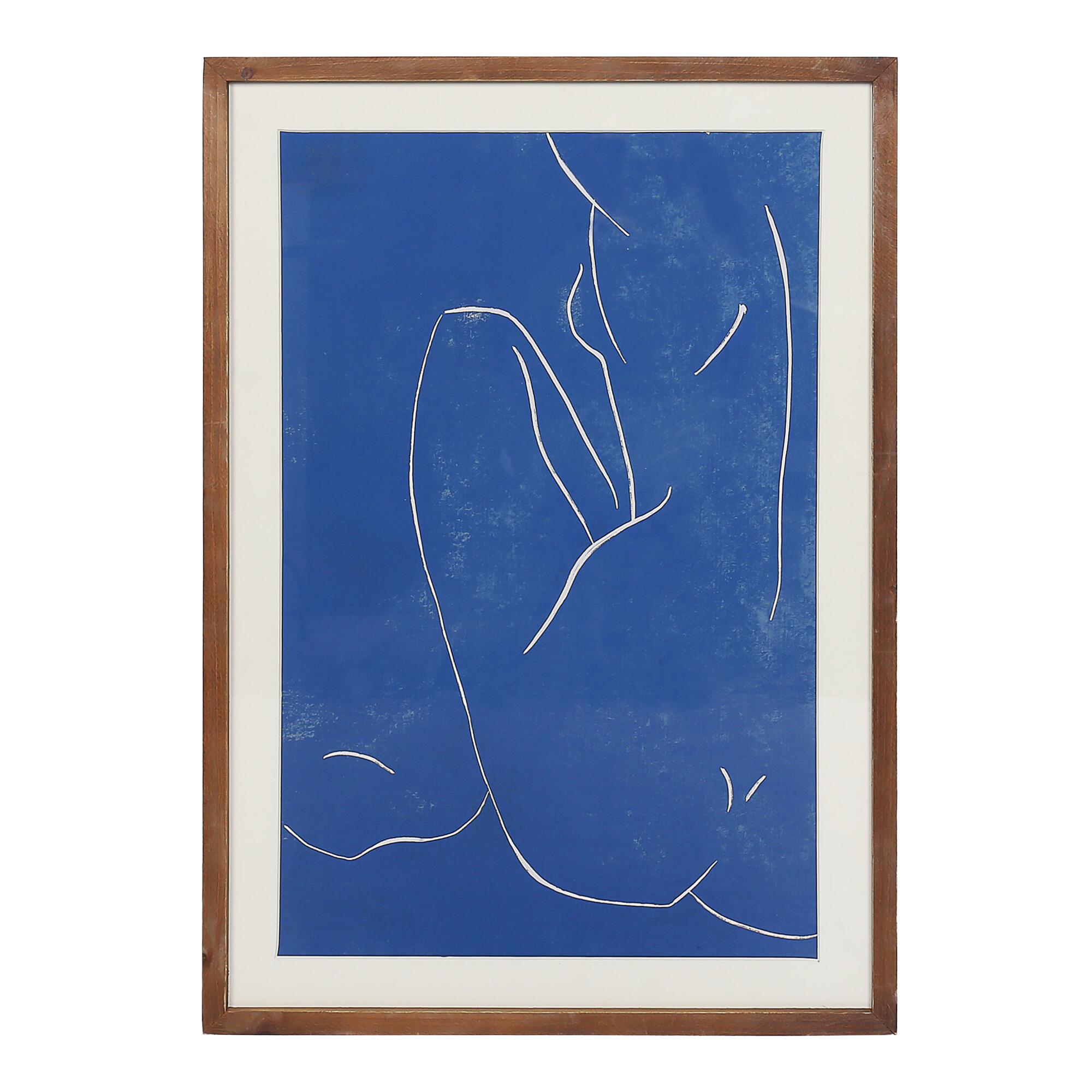 Blue Figure Framed Wall Art by World Market