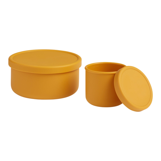 Round Mango Yellow Silicone Lunch Box: Gold by World Market