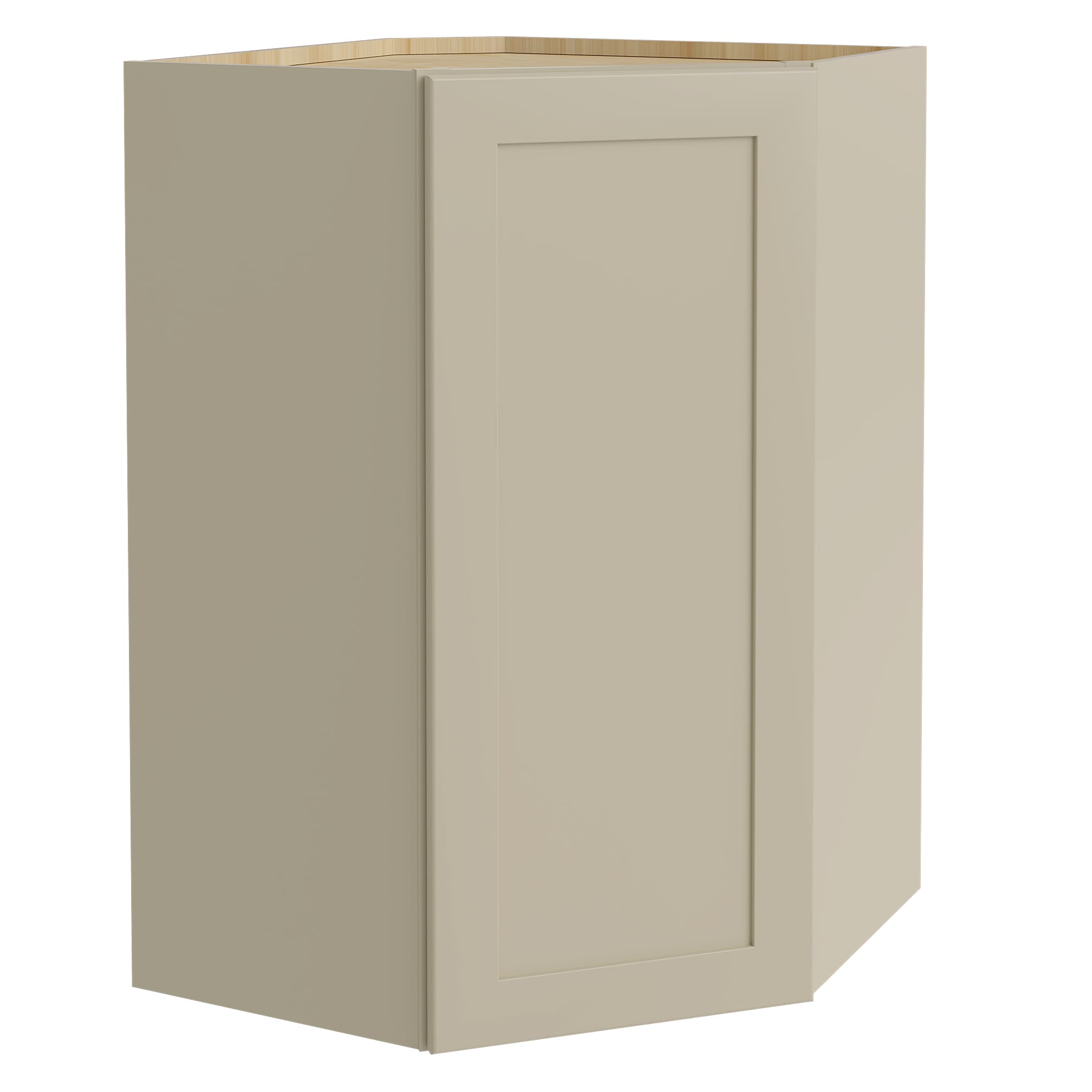 Luxxe Cabinetry 27-in W x 42-in H x 15-in D Norfolk Blended Cream Painted Blind Corner Wall Fully Assembled Semi-custom Cabinet in Off-White