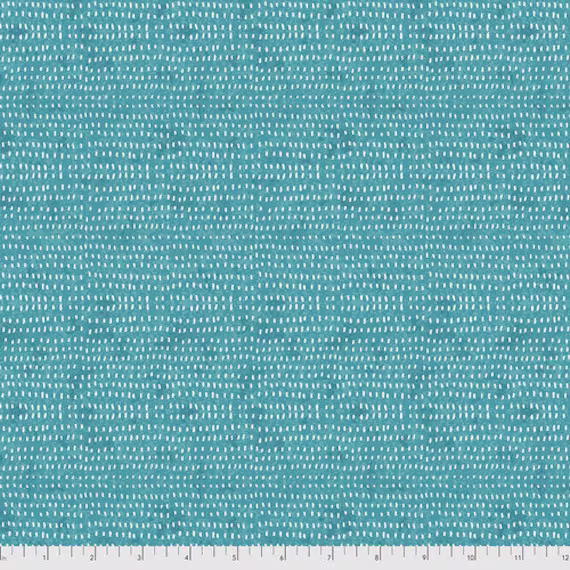 Azure Seeds Fabric, Blue Blender Free Spirit Fabrics, Cori Dantini, 100% Quilting Cotton Fabric