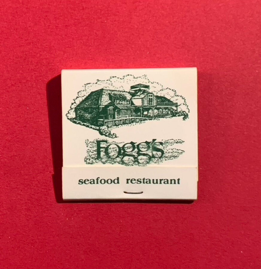 Vintage Matchbook, Foggs, Seafood Restaurant, Virginia Beach, Virginia, with All 28 Match Sticks, Free Ship in Usa