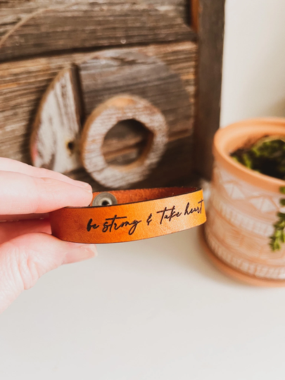 Custom Leather Cuff Bracelet, Intention Mother Day Gift, Gift For Grandma For Mothers