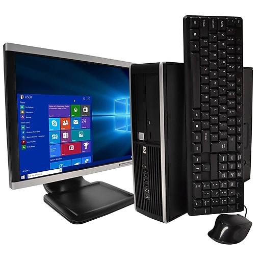 HP Compaq Elite 8000 Refurbished Desktop Computer with 22" Monitor, Intel, 4GB RAM, 1TB HDD