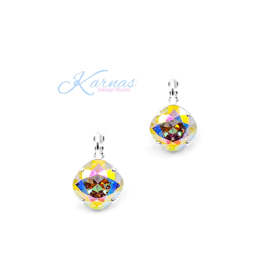 Advendt Holiday 2020 12mm Cushion Cut Stud Or Drop Earrings Crystal Pick Your Finish Karnas Design Studio Free Shipping