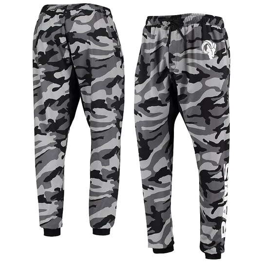Men's FOCO Black Los Angeles Rams Camo Jogger Pants, Size: XL