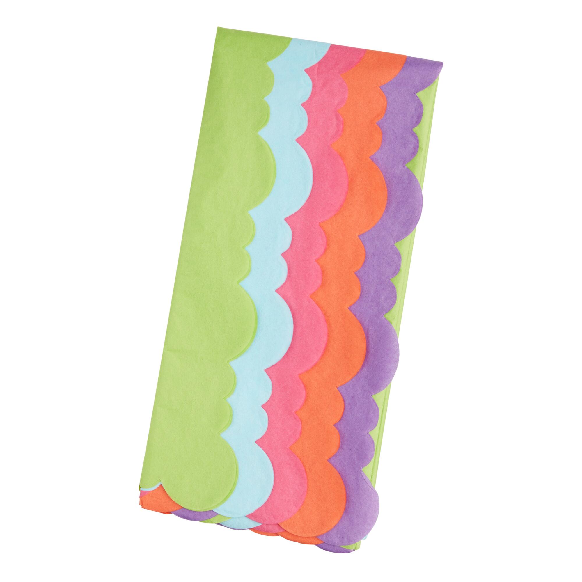 Neon Multicolor Scalloped Tissue Paper by World Market