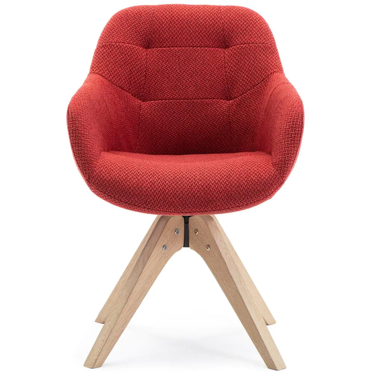 KINWELL AC Milan Kinwell-indoor Casual Red Blend Contemporary Accent Chair | MLA000681-RED