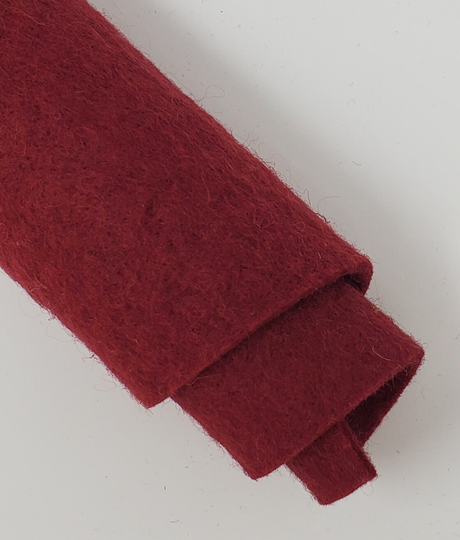 Hand Washed Merino Wool Blend Felt 9"x12" Sheets Garnet Color