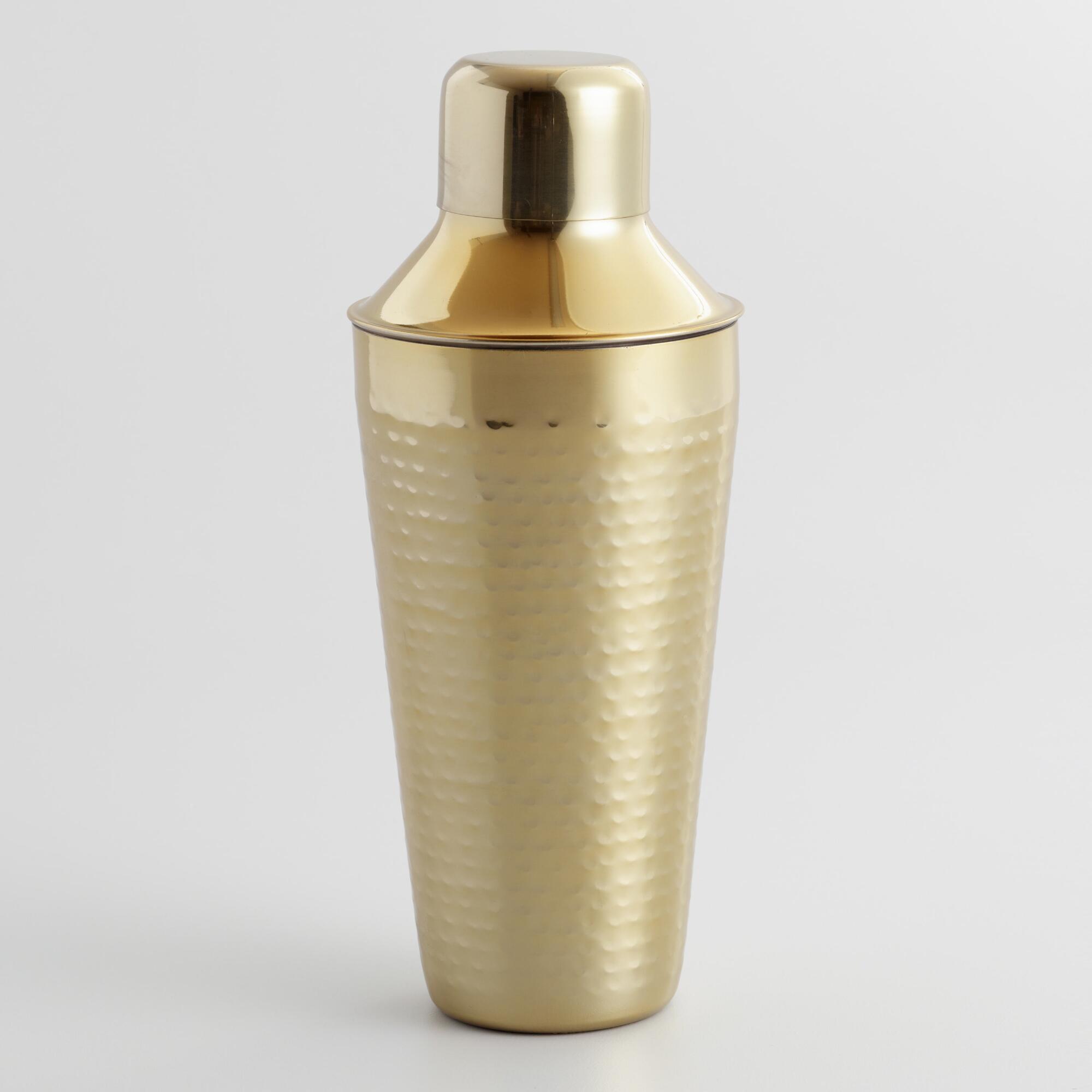 Hammered Gold Cocktail Shaker - Stainless Steel by World Market