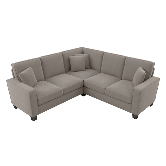 Bush Furniture Stockton Modern Beige Herringbone Fabric Polyester/Blend Sectional in Brown | SNY86SBGH-03K