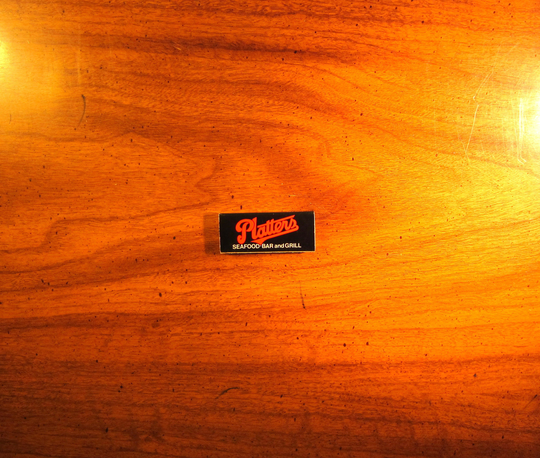 Vintage Matchbook, Platters Seafood Bar, Restaurant, Houston, Texas, Katy Freeway, Matchbox, Free Ship in Usa
