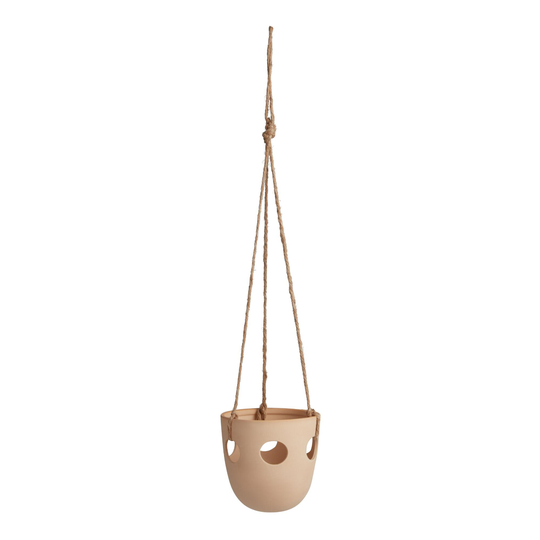 Cutout Ceramic Hanging Planter: Brown - Metal by World Market