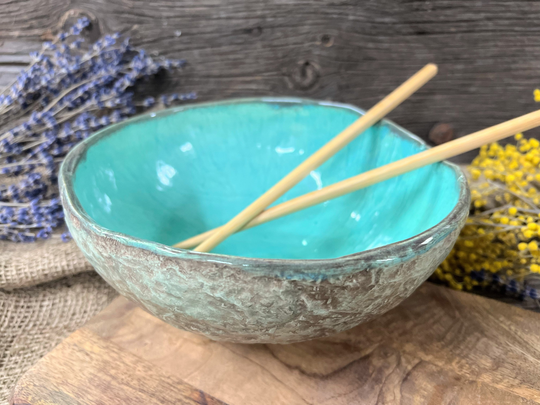 Ramen Bowl, Perfect Size 1000 Ml Noodle Handmade Ceramic Salad Pasta Soup New Apartment Gift For Foodies