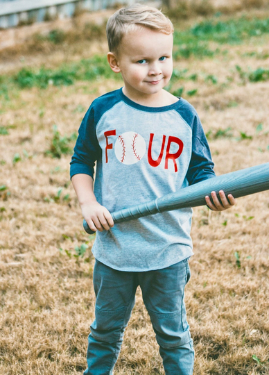 4Th Birthday Baseball Shirt