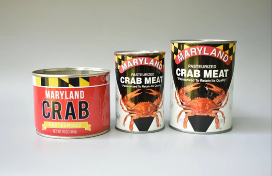 Vintage Crab Meat Tin Advertising Can Group Of 3