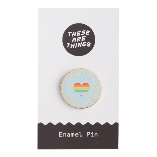 Rainbow Heart Love Is Love Enamel Pin by World Market
