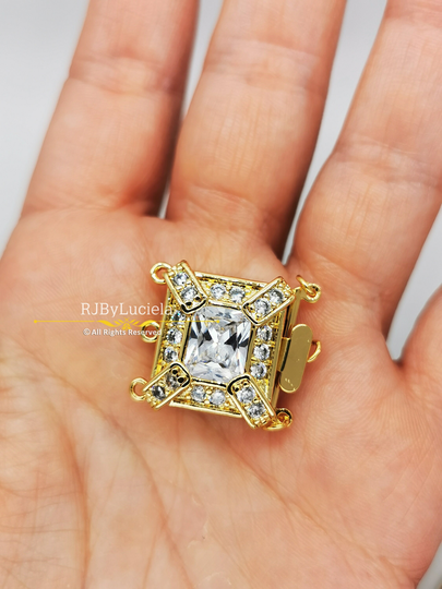 Clasp For Jewelry Making Covered in Zircon | Luxury Supplies Bracelet Necklace Clasp| Beading