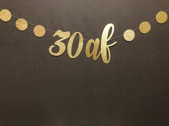 30Th Birthday Decorations, Banner, Birthday Party Decorations, Party Garland/ Glitter Banners