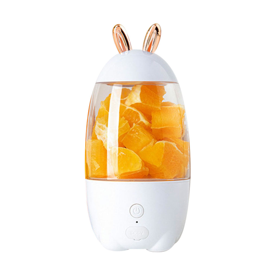 Lovely Rabbit Household Portable USB Rechargeable Juicer Cup Fruit Blender Mixer - white