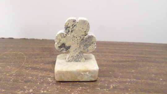Vintage Connemara Marble 3 Leaf Clover