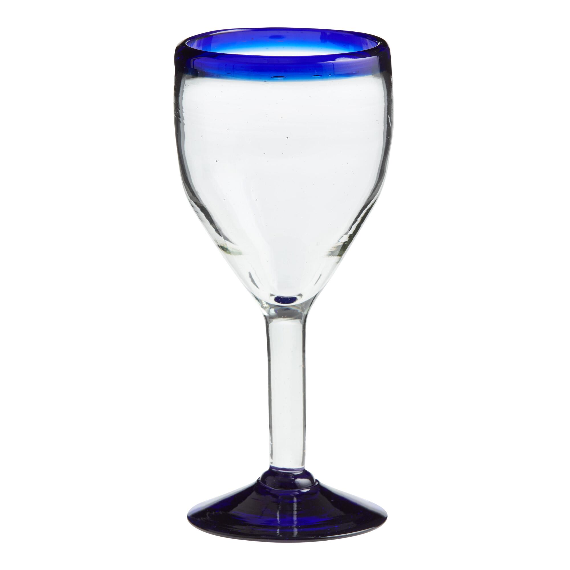 Blue Rocco Goblets Set of 4 - Glass by World Market