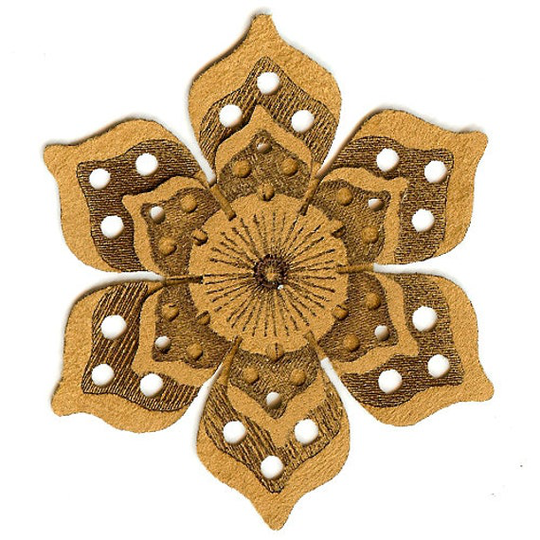 3-1/4" Faux Suede Laser Cut Iron On Patch By Pc, Pa-Aaa-D20