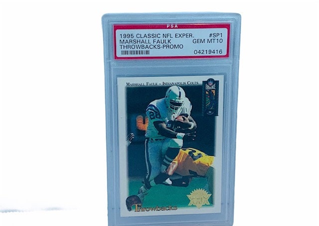 Marshall Faulk Rookie Card Rc 1994 Classic Throwbacks Psa 10 Gem Mint Graded Rams Hof Colts Non Auto #sp1 Nfl Experience Low Population Pop