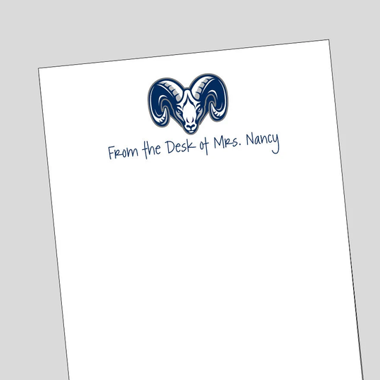 Ram Notepad, Gift, Personalized Custom Personalized Gift, Teacher Gift For Aries, Aries Zodiac