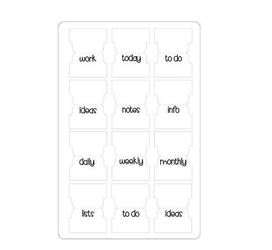 Lovedbygaby Clear Tab Stickers
