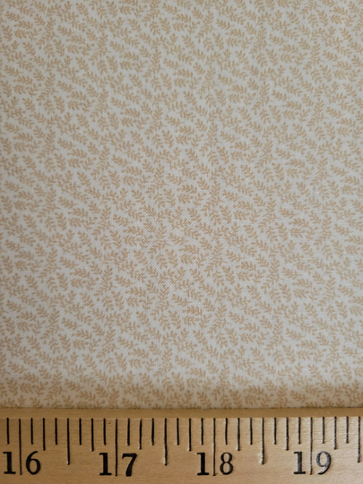 Basic Palette Tonal Tan, Tea Stain/Tea Stain Small Leaf Blender Fabric. All Cotton. Vintage Look Priced Per 1/2 Yard