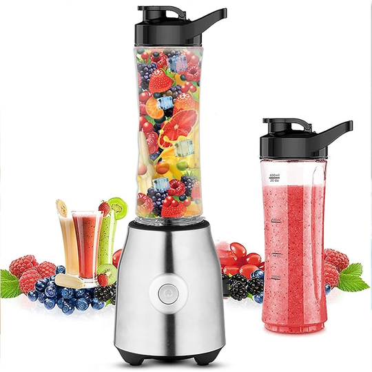 Professional Blender Electric Blenders Countertop Soup Smoothie Shake Mixer Food Blend Grind - 2 Bottles