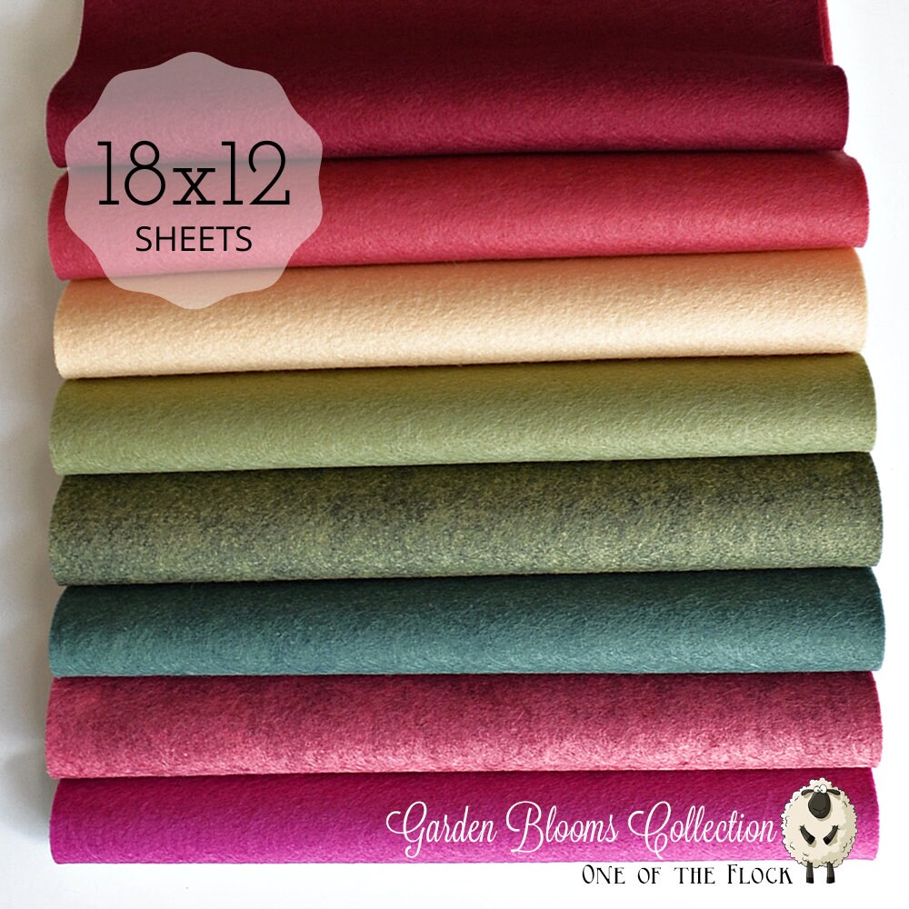 Garden Blooms Felt Collection, Wool Blend Felt, Sheets, Fabric, Fabric Bundles, Collections