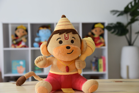 Baby Hanuman - 10 Inch Plush With Mantras | Personalization Available